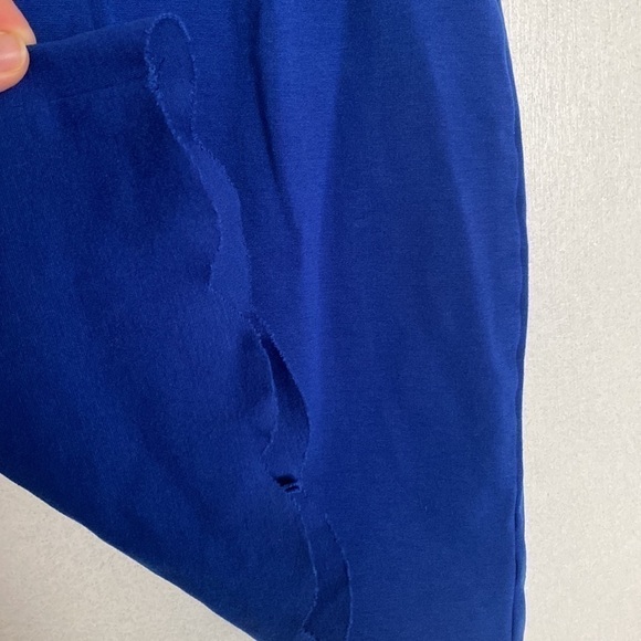 LOVE…ADY BLUE COCKTAIL DRESS WITH SCALLOPED HEMLINE SIZE SMALL - Picture 5 of 5